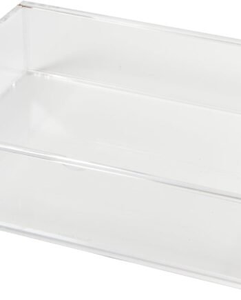 Large Clear Acrylic Flip Box for Desktop Organization
