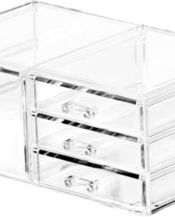Clear Stackable Acrylic Storage Bins with 4 Drawers