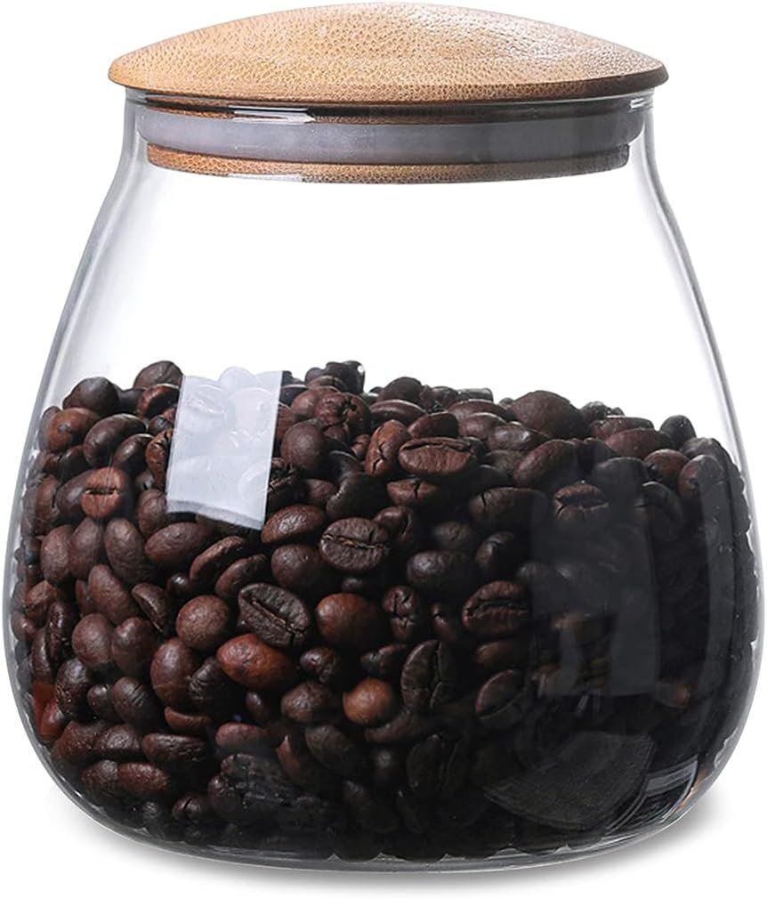 13oz Round Glass Jar with Airtight Bamboo Lid