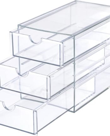 3-Drawer Clear Acrylic Desktop Organizer