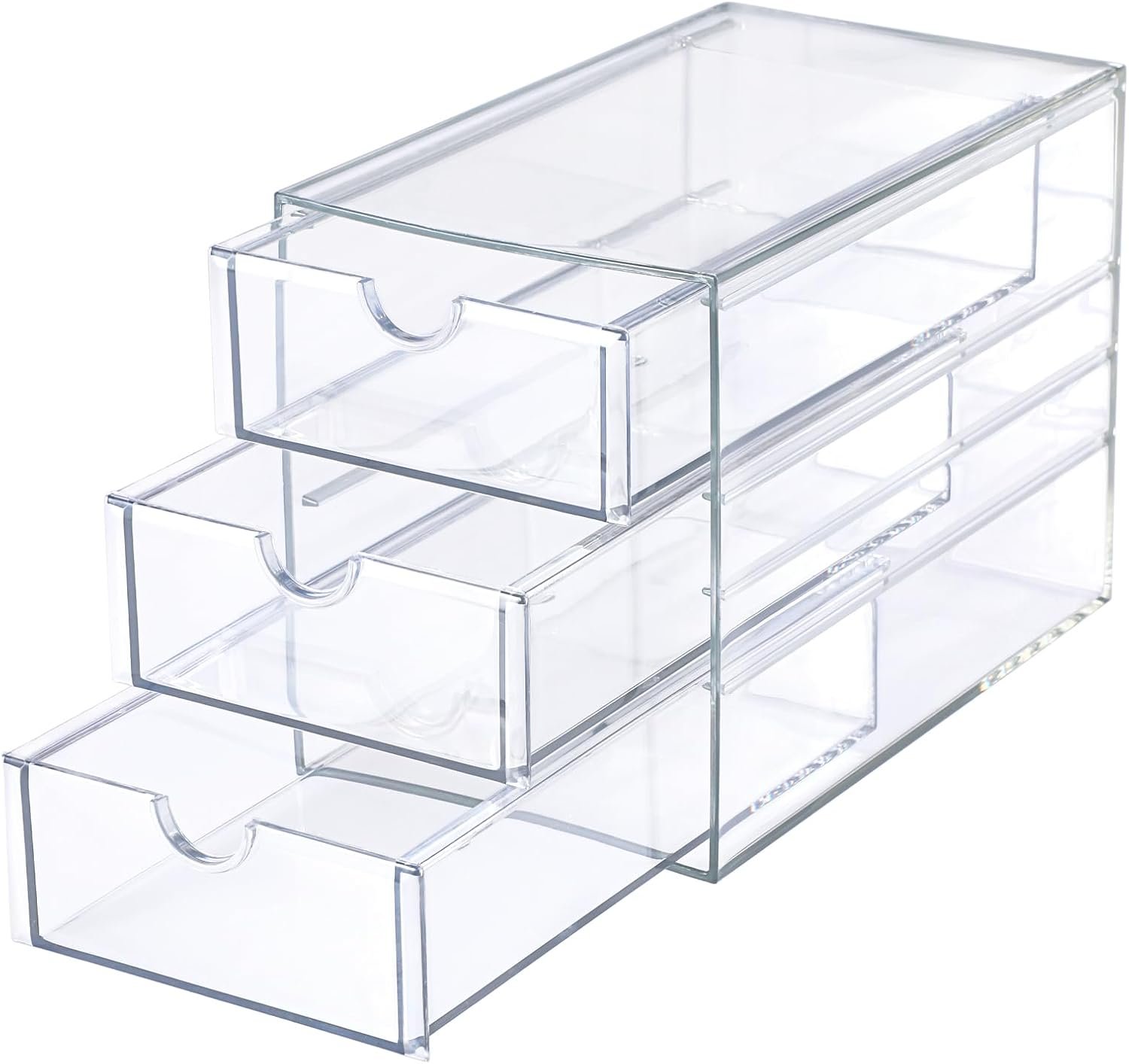 3-Drawer Clear Acrylic Desktop Organizer
