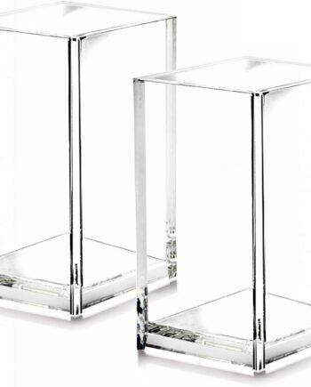 2-Pack Clear Acrylic Pen Holder Cup
