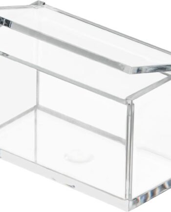 6-Pack Small Clear Acrylic Box with Hinged Lid