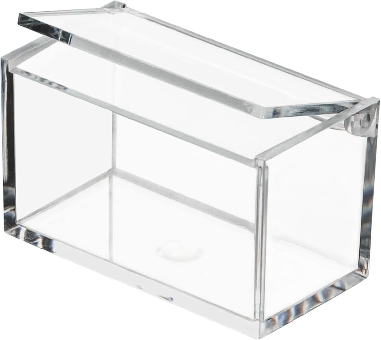6-Pack Small Clear Acrylic Box with Hinged Lid
