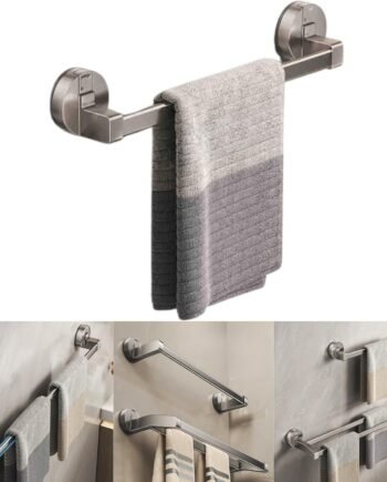 Suction-Cup Bathroom Towel Rack