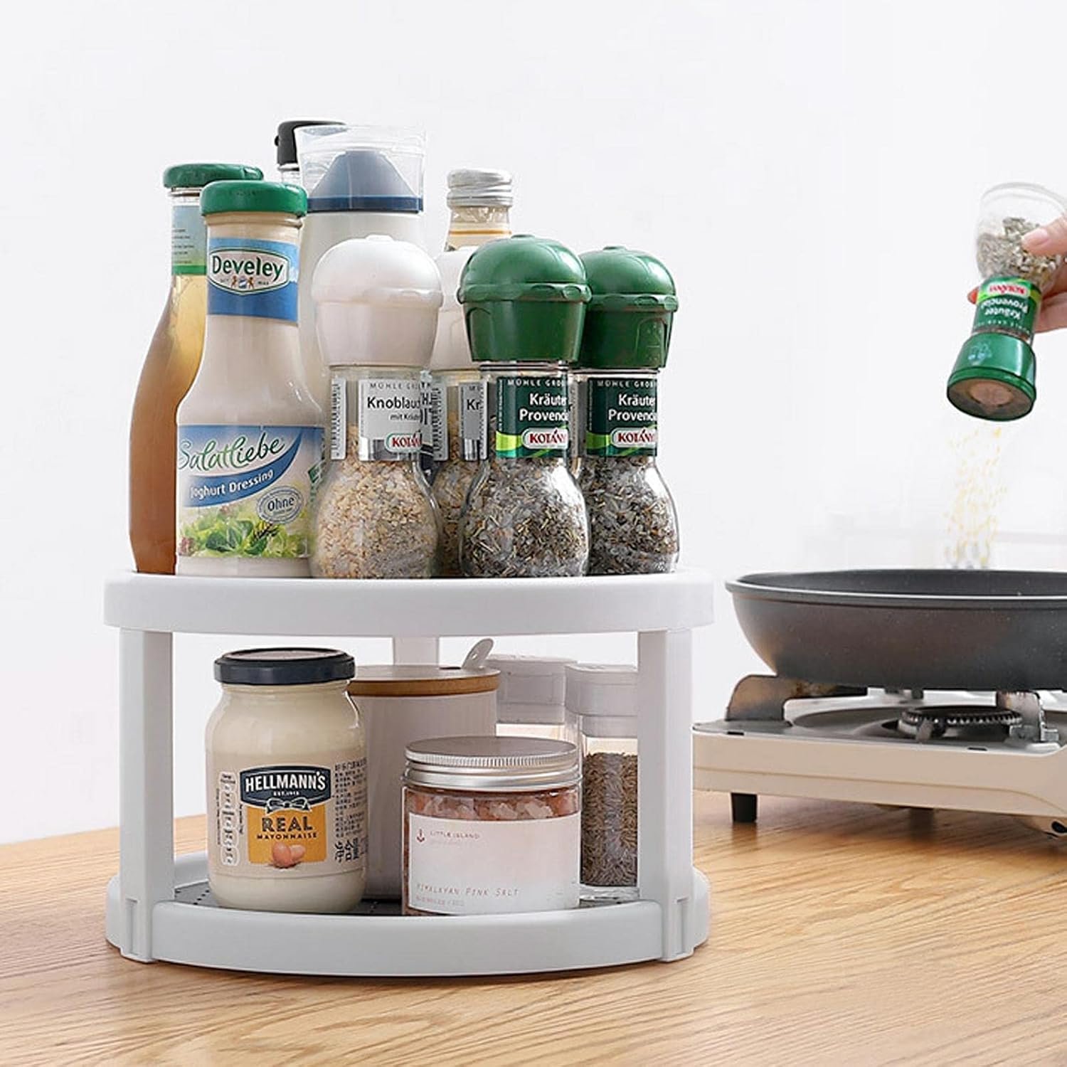 10-Inch Double-Layer Rotating Rack 360°