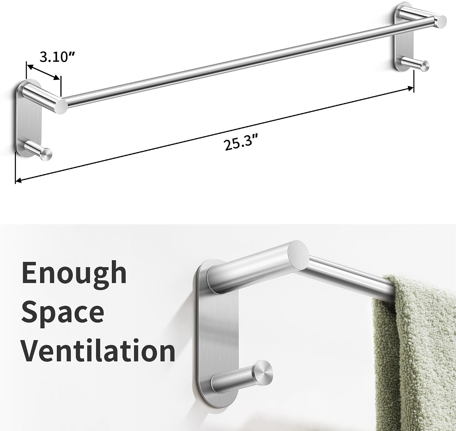 Self-Adhesive Towel Bar