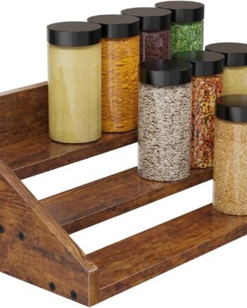 3-Tier Vintage Wooden Display and Spice Rack