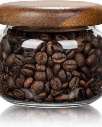 10oz Small Glass Jar with Wooden Lid
