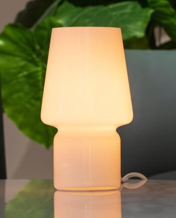 White Glass Mushroom Mini Table Lamp, Cute Nightstand, Bedroom Kitchen Living Room