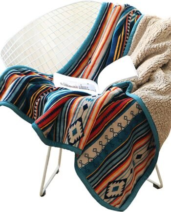 Boho Soft Fluffy Fleece Throw, 50x60, for Bed Sofa Couch Office