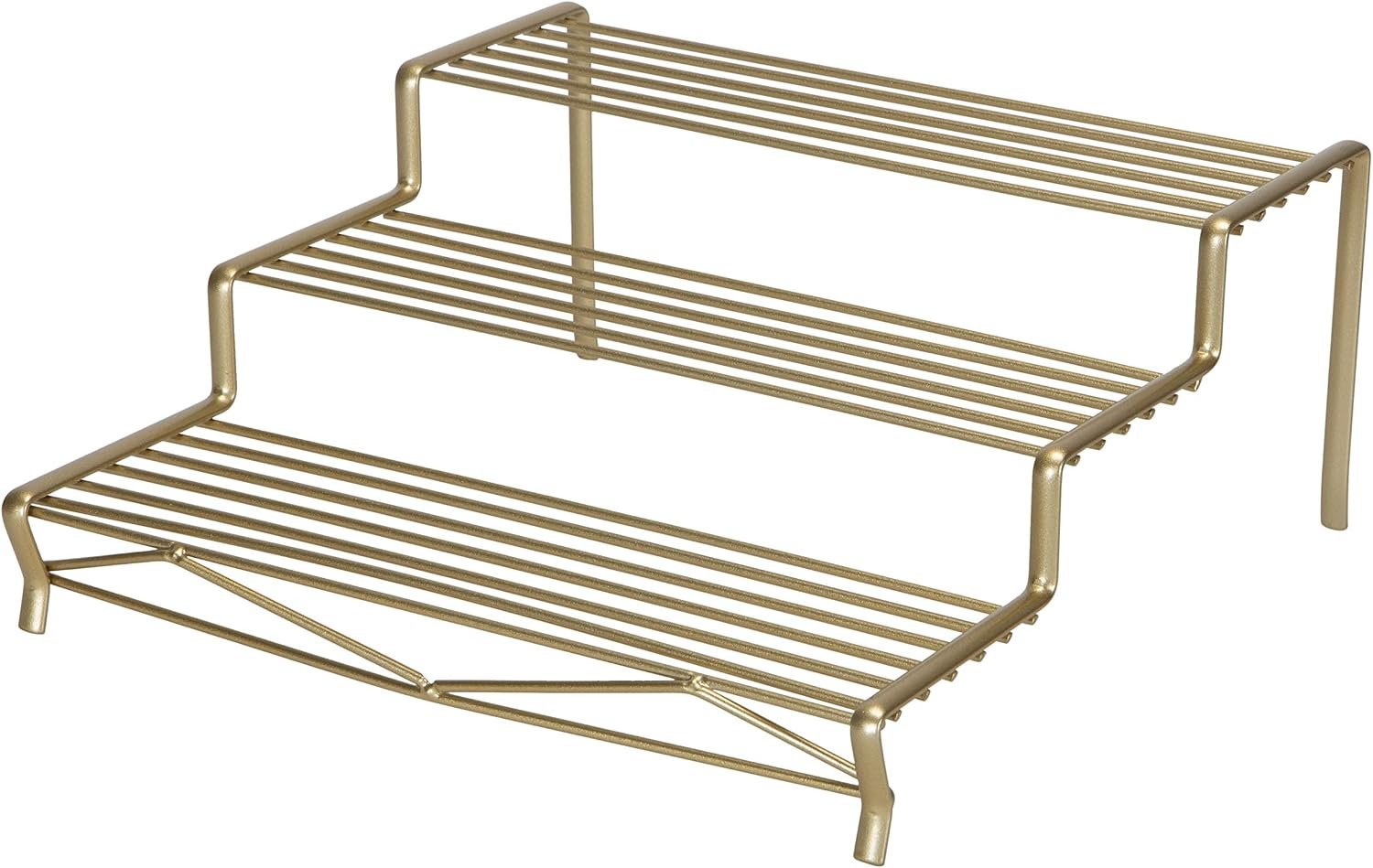 3-Layer Freestanding Spice Rack Satin Gold